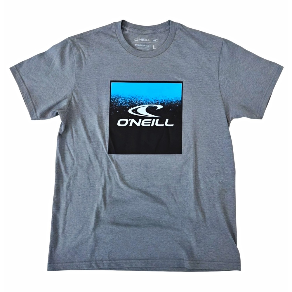 O'Neill Men's Gray Graphic Logo Crew Neck Short Sleeve T-Shirt Size L
